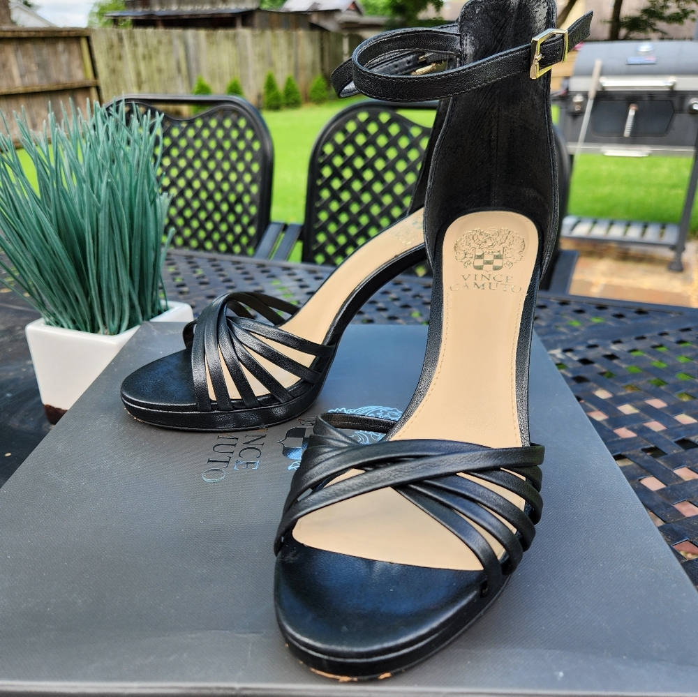 Vince Camuto High Heel Platform Sandal Black Size 8.5